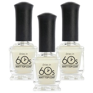 위드샨 60초 네일라커, 매트탑코트, 15ml, 3개