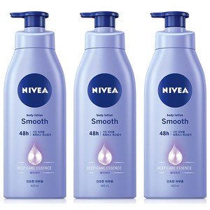 니베아 바디로션 스무드, 400ml, 3개