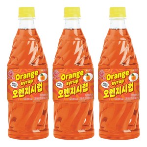 오뚜기 오쉐프 오렌지 시럽, 1kg, 3개