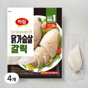 하림 닭가슴살 갈릭, 510g, 1개입, 4개