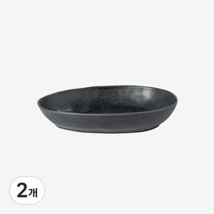코스타노바 리비아 타원 오븐 접시 36cm, 블랙, 2개