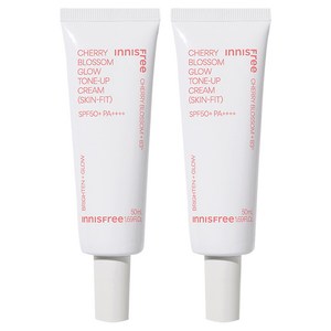 [비건뷰티] 이니스프리 New 왕벚꽃글로우스킨핏톤업크림 SPF50+ PA++++, 핑크, 50ml, 2개