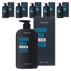 퓨어덤 옴므 아쿠아 올인원 로션, 500ml, 6개