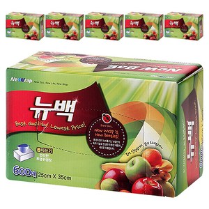 뉴랩 위생백 25 x 35 cm, 중(M), 600개입, 6개