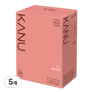 카누 돌체 라떼 커피믹스, 17.3g, 24개입, 5개