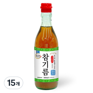 복이네먹거리 통깨로 만든 저온압착 순한맛 맑은참기름 외국산, 350ml, 15개