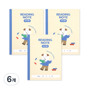 인디고어린이 저학년 기능성 노트, 혼합색상, 6개