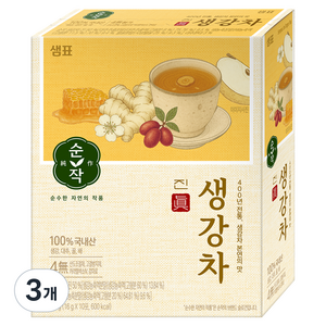 순작 진생강차, 3개, 10개입, 16g