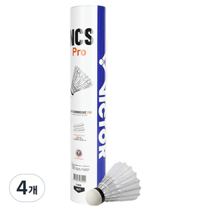 빅터 배드민턴 셔틀콕 카본 NCS PRO NS, AWhite, 12개입, 4개