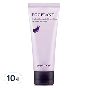파파레서피 가지 클리어링 머드 크림 마스크 100ml, 1개입, 10개