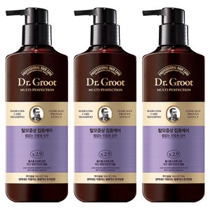 닥터그루트 탈모증상 집중케어 멀티퍼펙션 힘없는 모발용 샴푸, 400ml, 3개