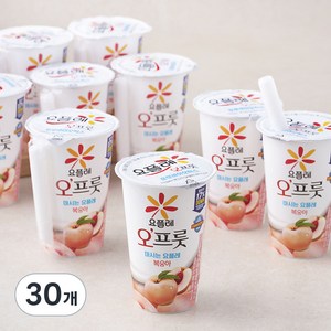 요플레 오프룻 복숭아, 180ml, 1개입, 30개