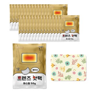 인라이프 국내 제조 파스형 붙이는 프렌즈 핫팩 50g, 30개