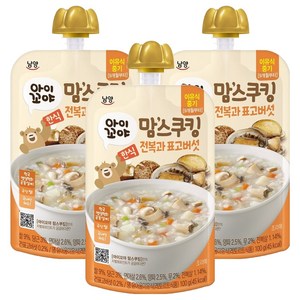 아이꼬야 맘스쿠킹 이유식 9개월부터, 100g, 3개, 혼합맛(전복/표고버섯)