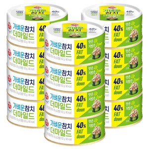 오뚜기 가벼운 참치 더마일드, 135g, 12개