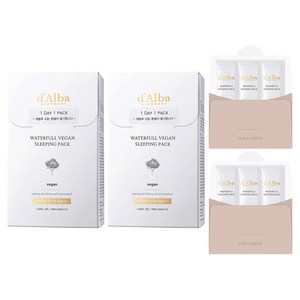 [비건뷰티] 달바 워터풀 슬리핑팩 4ml x 12p + 키트 4ml x 3p, 2개