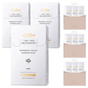 [비건뷰티] 달바 워터풀 슬리핑팩 4ml x 12p + 키트 4ml x 3p, 3개, 48ml