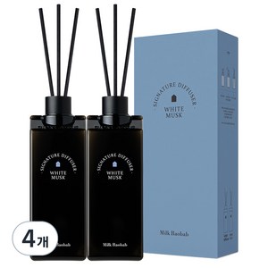 밀크바오밥 시그니처 대용량 디퓨저, 화이트머스크, 500ml, 4개
