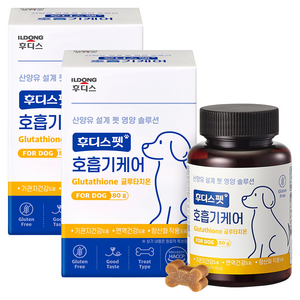 후디스펫 강아지 영양제, 80g, 호흡기/기관지, 2개