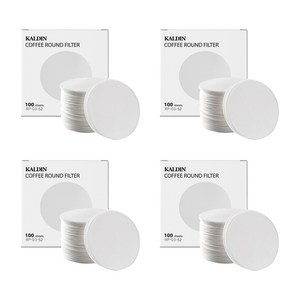 칼딘 모카포트 포터필터 여과지 더치커피기구 올 라운드 필터 화이트 60mm, 100개입, 4개