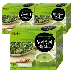 담터 발아현미 쑥차 플러스, 15g, 15개입, 3개