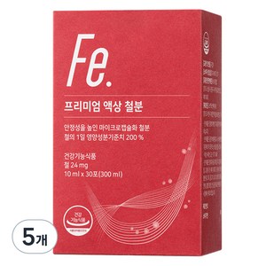 뉴트리모어 프리미엄 액상 철분, 300ml, 5개