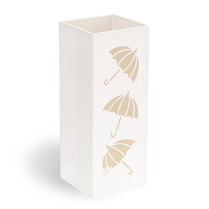 앙플러스 사각 철제 대용량 우산꽂이, 1개, 화이트