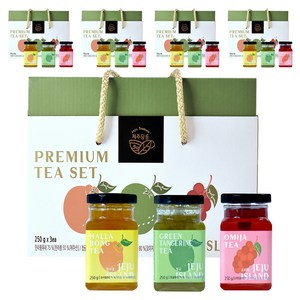 제주담움 프리미엄 차 한라봉 250g + 청귤 250g + 오미자 250g 세트, 5세트, 한라봉꿀차250g+청귤차250g+오미자꿀차250g