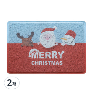 JHCompany 징글벨 크리스마스 도어매트 L, B타입, 2개
