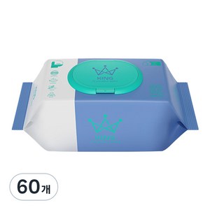 킹물티슈 소프트터치 저자극 비데물티슈 캡형, 57g, 82개입, 60개