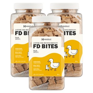 허글 반려동물 에프디바이츠 동결건조간식, 오리고기, 80g, 3개