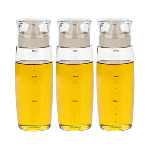시노글라스 뉴라운드 오일병 베이지, 300ml, 3개