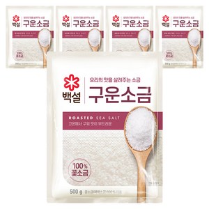 백설 구운소금, 500g, 5개