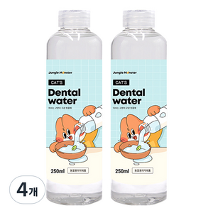 정글몬스터 캣 덴탈워터 구강청결제, 250ml, 4개