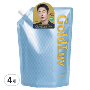 골드럽 섬유유연제 자스민블루 리필, 4개, 2.3L