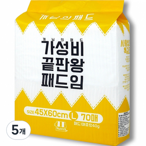 개님의상점 개님의패드 강아지 배변패드 중형, 70개입, 5개