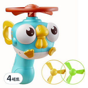 조이키즈 손으로 당기면 날아가는 캐치플라잉 꼬꼬 비행접시 + 프로펠러 3p 세트, 블루, 4세트