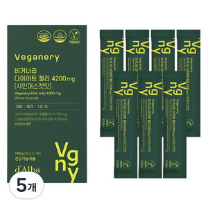 달바 비거너리 다이어트 젤리 4200mg 샤인머스캣맛 7p, 140g, 5개