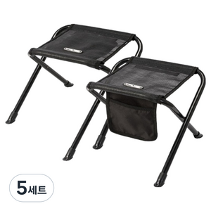 코베아 스틸메쉬 BBQ체어 세트, 블랙, 5세트