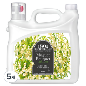 르샤트라1802 인퓨전 초고농축 섬유유연제 뮤게 부케 본품, 5.7L, 5개