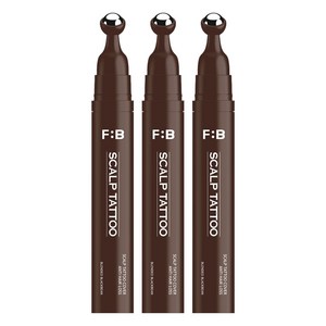 포뷰트 정수리 가르마 헤어라인 탈모 커버 두피 타투 틴트 15g, 브라운, 3개