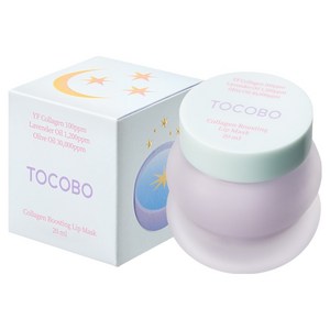 토코보 콜라겐 부스팅 립 마스크, 편안한 라벤더 에센셜 오일향, 20ml, 1개