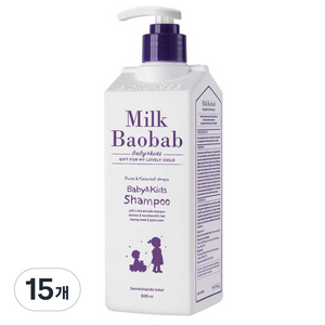 밀크바오밥 베이비 앤 키즈 샴푸, 500ml, 15개