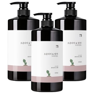 살림백서 오푼티아 앤 밤부 헤어트리트먼트 화이트머스크향, 1L, 3개