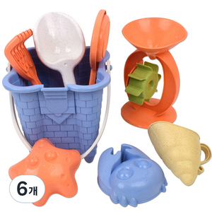 샌디토이 통 모래놀이 8종 세트 3030a, 혼합색상, 6개, 500g