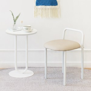 코멧 화장대의자 스툴, 크림 베이지, 1개