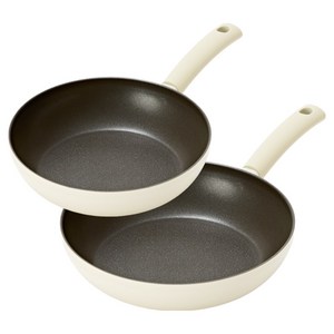실바트 국산 순수 IH 인덕션 프라이팬 2종 세트, 아이보리, 1세트, 프라이팬 24cm + 프라이팬 28cm