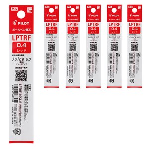파이롯트 쥬스업 3 4 다색볼펜 리필심 0.4mm, 레드, 6개