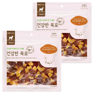 굿데이 강아지 건강한 육포, 오리가슴살말이 고구마, 300g, 2개