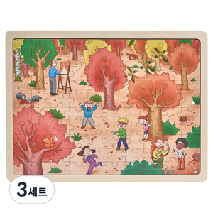 캐스비 튼튼 사계절 퍼즐 가을 세트, 3세트